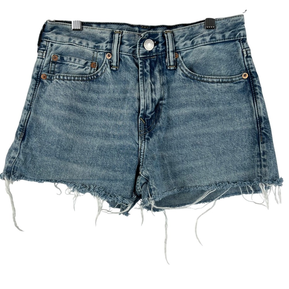 American Eagle Denim Shorts Frayed Hem Acid Wash Casual‎ Cute 28